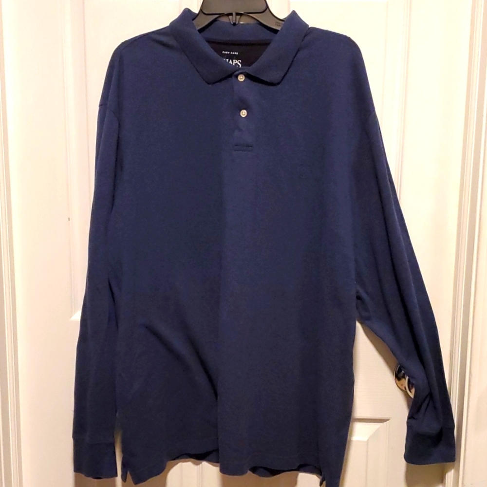 Chaps Easy Care Men's Blue Pullover Sweater - Size XXL
